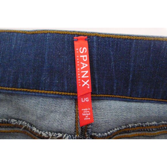 Spanx Distressed Ankle Skinny Jeans - Medium Wash L - Picture 8 of 10
